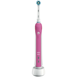 Oral-B Pro 2 2000 CrossAction Adulto Spazzolino rotante-oscillante Rosa, Bianco en oferta