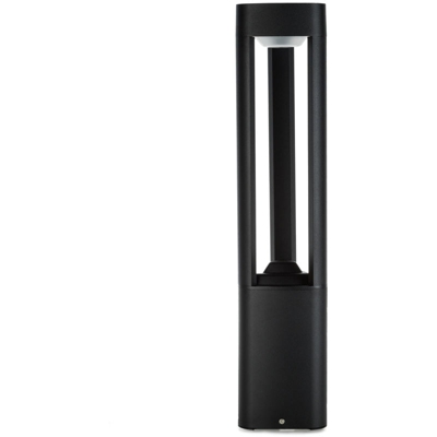 Lampada Da Pavimento LED Exterior IP54 125x600mm 10W Nero Alluminio + PC [SL16-083A_B-WW] | Bianco Caldo (SL16-083A_B-WW)