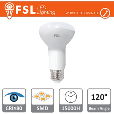 FSL - lampadina led spot r63 220-240 volt 8 watt A+ CE E27 bianco naturale no lif flr63a8w40k27