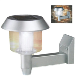 Outdoor Lights - Lampada da Parete con Illuminazione a Led Alimentazione ad Energia Solare Grigio en oferta