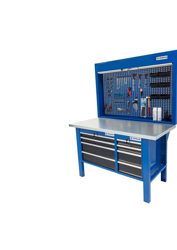 Tecnolam - Banco da lavoro Werkmeister 1500 8 Cassetti + pannello linea pratico - piana in ferro zincato precio