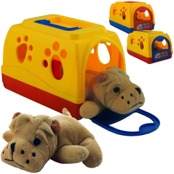 Bakaji - Cane Cagnolino peluche Giocattolo per Bambini con Trasportino Colori Assortiti en oferta