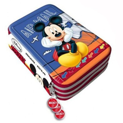 Astuccio Portapastelli Scuola Latta 3 Zip Disney Topolino Accessoriato Giotto en oferta