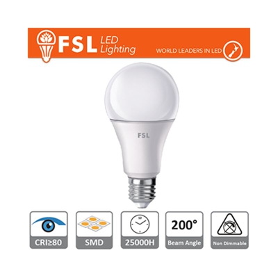 lampadina led bulbo a70 13 watt 15000 ore 180° 220-240 volt A+ CE E27 bianco naturale no lif fla70b13w40k27