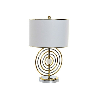 Lampada da Tavolo Metallo Stoffa Marmo (38 x 38 x 62 cm) - Dekodonia