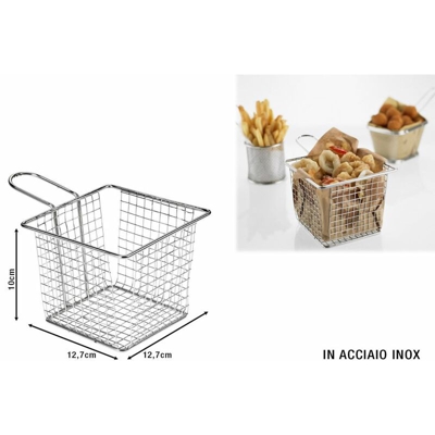 Bighouse It - MINI CESTELLO ACCIAIO 18/8 CM.12,7X12,7X10h