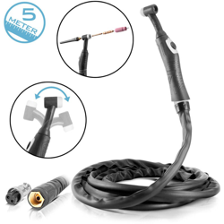 Torce per saldatura TIG WP-26 con pacchetto di tubi flessibili da 4,5 metri fino a 200 A, raffreddate a gas, 2 poli, molto flessibile, impugnatura precio
