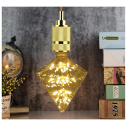 B&s - Lampadina led prisma ambrata 3W luce calda 2200k attacco E27 stella luminosa en oferta