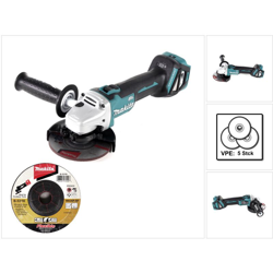 Makita DGA 511 Z Smerigliatrice angolare a batteria 18V 125 mm + 6x Mole - senza batteria, senza caricabatterie precio