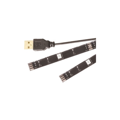 Set di 2 strisce LED da 50 cm Electro DH per luce ambiente RGB per TV, 81.020