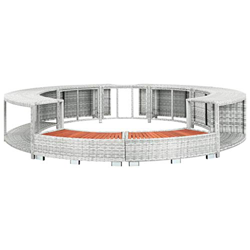 vidaXL Bordo Spa Grigio Chiaro in Polyrattan características