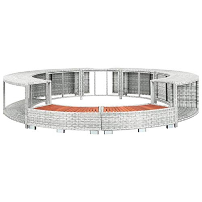 vidaXL Bordo Spa Grigio Chiaro in Polyrattan