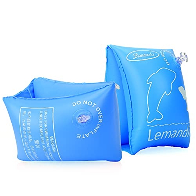 GUBOOM Braccioli Bambini, Modello Delfino Bracciali Gonfiabili da Nuoto 1 2 3 4 5 6 anni, Arm Bands, Braccioli per Piscina, Anello di Nuoto Galleggian