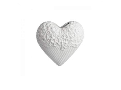 la Porcellana, umidificatore Leopoldina a Forma di Cuore, Colore: Bianco, 18 cm