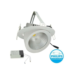Spot Snail Pro orientabile COB 35W con trasformatore Philips | Température de Couleur: Bianco caldo 3000K en oferta
