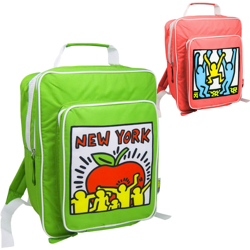 Bakaji - Zaino Termico Keith Haring Borsa Termica Frigo 17LT tessuto Verde Gio Style en oferta