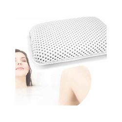 Bakaji - Cuscino Morbido per Vasca Bagno con Ventose Poggiatesta Bianco Impermeabile precio