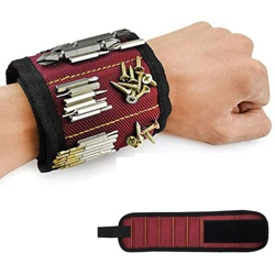 Braccialetto magnetico con 10 potenti magneti per tenere viti, chiodi, viti, forbici, punte da trapano, miglior strumento regalo per tuttofare precio