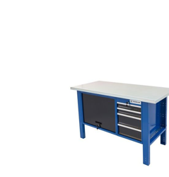 Tecnolam - Banco da lavoro Werkmeister 1500 4 Cassetti 420*615*565+ Cassettone con chiusura ad anta basculante - piana in legno características