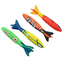 VGEBY1 Immersioni Torpedo Giocattoli, 4pcs Nuoto Training Giocattoli Subacquea Sport Acquatici Giocattolo per Bambini Gioco Subacqueo en oferta