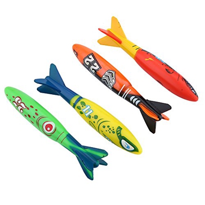 VGEBY1 Immersioni Torpedo Giocattoli, 4pcs Nuoto Training Giocattoli Subacquea Sport Acquatici Giocattolo per Bambini Gioco Subacqueo