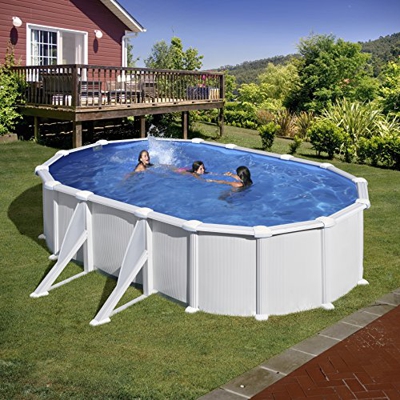 Gre KITPROV508 - Piscina ovale bianca 4 rinforzi laterali Dim: 500x300 h 132