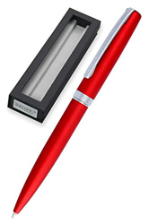 Online Eleganza 34641 - Penna a sfera in metallo con clip in metallo, colore: rosso satinato, confezione regalo en oferta