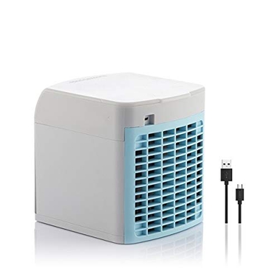 Condizionatore Portatile -3-in-1 Mini Raffrescatore Evaporativo Umidificatore Purificatore d'Aria [ Senza Freon] USB Climatizzatore con Raffreddamento