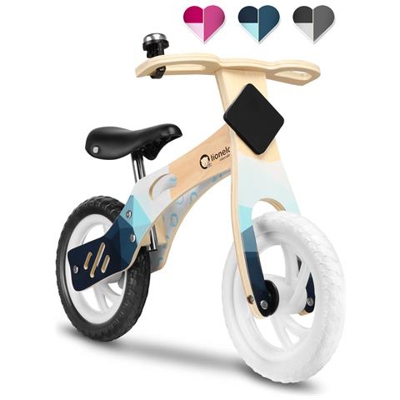 Willy Bici Senza Pedali In Legno Dai 2 Anni In Su Fino A 25 Kg Sella Regolabile 12 Eva Ruote Ultra Leggero Indigo