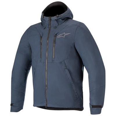 Felpa Con Cappuccio E Zip Alpinestars Domino Tech Blu Blu Scuro (s, Blu Scuro)