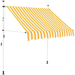 Tenda Da Sole Retrattile Manuale 200cm Strisce Gialle E Bianche precio