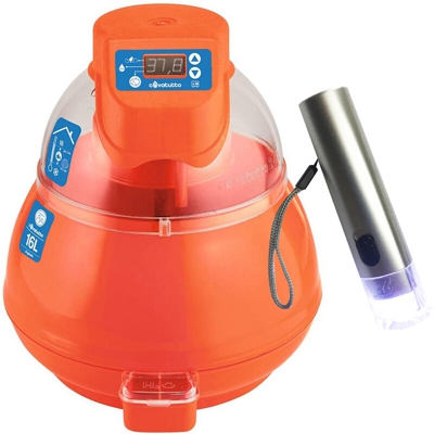 Incubatrice per Tutti gli Avicoli Idonea Anche per Uova di Selvaggina, Canarini, Pappagalli, Rettili, Tartarughe. Voltauova Automatico. Controllo