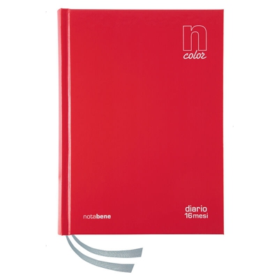Diario 16 Mesi 13X17,8 Colore Rosso