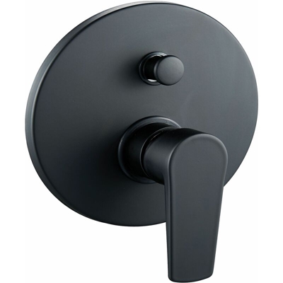 Boxlum - Miscelatore doccia incasso a parete con deviatore linea blackmix nero satinato