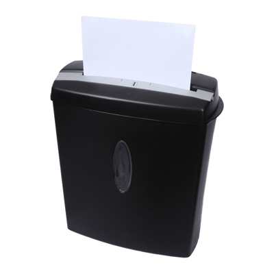 Distruggidocumenti taglio trasversale fino a 10 fogli tritacarta, CD & carte di credito