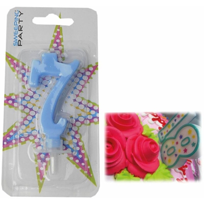 Bighouse It - CANDELINA CM.9 NUMERO 7 COLORE CELESTE