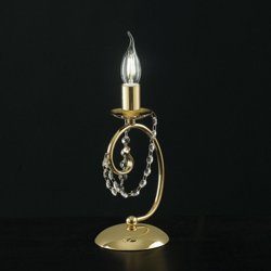 Lume comodino oro con strass cristalli cm 27 h precio