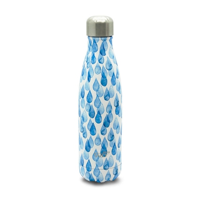 Wd Lifestyle Bottiglia Termica 500Ml Gocce Borraccia Caldo Freddo Eco