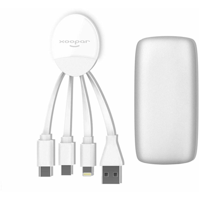 Xoopar Weekender Power Pack Bianco Accessori Smartphone Tablet