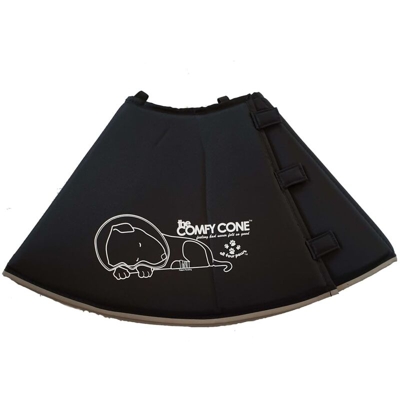 All Four Paws Collare Medico per Cani Comfy Cone Taglia XS 11 cm Nero - Nero