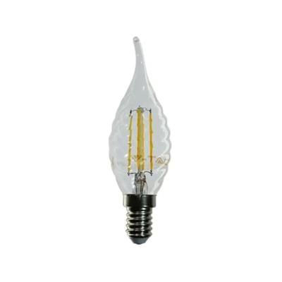 lampadina led filamento torciglione soffio vento 4 watt 220-240 volt CE E14 bianco naturale interno no wnt 56712