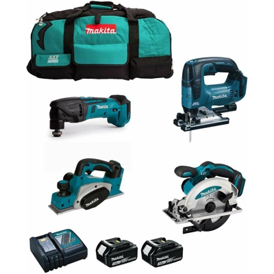 MAKITA Kit MPK18423B (DKP180 + DTM50 + DSS610 + DJV182 + 2 x 3,0 Ah + DC18RC + LXT600)