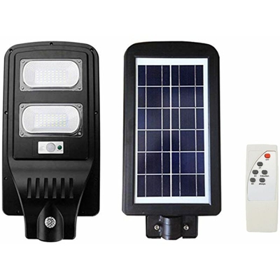 Faro led lampione stradale 60w pannello solare crepuscolare telecomando FO-5960