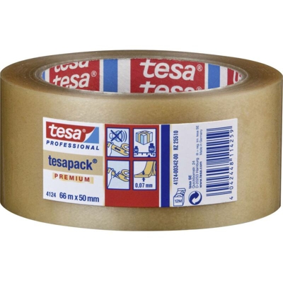 tesa 04124-00015-00 Nastro per imballaggio universale tesapack® 4124 Trasparente (L x L) 66 m x 50 mm 1 pz.