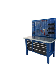 Tecnolam - Banco da lavoro Werkmeister 1500 8 Cassetti + pannellatura posteriore serie profi - piana Legno di Faggio características