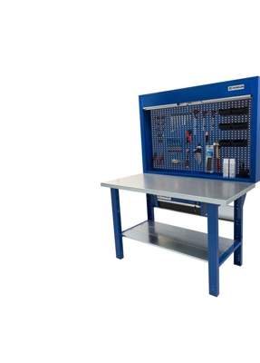 Tecnolam - Banco da lavoro Werkmeister 1500 1 Cassetto centrale -pannello portautensili Serie pratico piana in Ferro Zincato