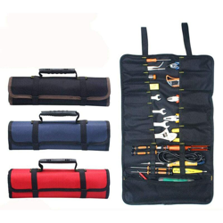 Roll Up 600D Oxford Canvas Tool Bag con 22 tasche - Per elettricisti, falegnami - Blu - Langray precio