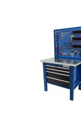 Tecnolam - Banco da lavoro werkmeister 1000 4 cassetti pannello portautensili - piana in Legno en oferta