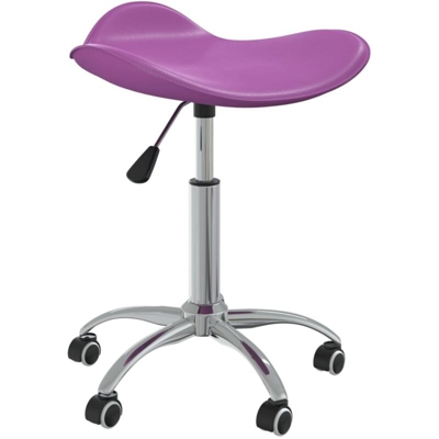 vidaXL Sgabello da Salone Spa Viola in Similpelle - Viola