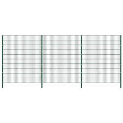 Pannello Di Recinzione Con Pali In Ferro 5,1x2 M Verde en oferta